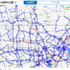 従来と実証実験時の表示例の比較（実証実験時）。