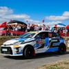 世界ラリー選手権（WRC）第9戦（ベルギー）でデモ走行した水素エンジン車「GRヤリス」