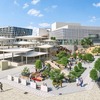 駅前広場となる箕面船場阪大前駅の地上部イメージ。