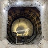 箕面船場阪大前から千里中央へ向けて掘削された地下トンネル（写真手前が千里中央方）。5月末までには南北とも貫通した。