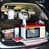 写真は家電を満載して「スターキャンプ2022」に参加したご夫婦のアウトランダーPHEV。車の電気でキャンプを楽しむ
