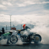 ハーレーだけで競うドラッグレース「V.D.A.」(V-Twin Drag race Association)。
