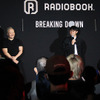 レディオブック初のカンファレンスイベント「RADIOBOOK RECEPTION」（10月5日／国立競技場）に駆けつけた YUGO（板垣雄吾）CEO、同社デザイナー前田高志、フランス・パリ在住の同社アドバイザーひろゆき