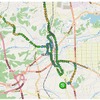 地図画面上にレンタカーの走行履歴を表示