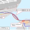 自動運転実証実験走行ルートにおける磁気マーカ敷設区間（赤丸部分に磁気マーカシステムを敷設）