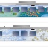 H100-82に施される釧網本線ラッピング。釧路湿原やタンチョウ、摩周湖、流氷をイメージ。