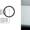 通園バス内の安全装置設置場所イメージ（左）/安全装置イメージ（右）