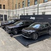 手前からコンパス、コマンダー、グランドチェロキー、グランドチェロキーLのジープ
