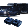 【DVR-DM1000B-IC】バンド装着タイプの10型モデルで、リアカメラは車内取り付け用を組み合わせる