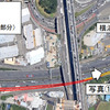 下り線加速車線の延伸部
