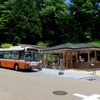 日光の西参道茶屋と路線バス
