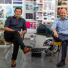 ランチアのルカ・ナポリターノCEO（右）とデザインチーフのジャン・ピエール・プルエ氏（左）