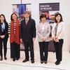 （左から）黒田ベルギー大使館経済通商担当官、ビルデルリング駐日ベルギー大使、デルイベル・フランダース地域政府貿易投資局日本事務所代表、森田結花ワロン地域政府貿易・外国投資振興庁貿易振興部東京代表、三宅優子ブリュッセル首都圏政府貿易投資局駐日代表部コマーシャルセクレタリー