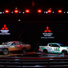 バンコクモーターエキスポのメインステージにはアジアクロスカントリーラリー優勝車と、新たにサポートを行うサーキットレース用トライトンが飾られた
