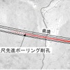 高速長尺先進ボーリング調査の概要。山梨・静岡県境の1000m程度の範囲を計画しており、2023年1月から削孔の準備に入るとしている。