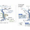 共同経営が実施した熊本市旧3号線方面のバス路線改革　実施前（左）と実施後（右）