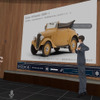 ダットサン14型ロードスター（1935年）。グリルの上に「脱兎」のマスコット。722cc、15ps。
