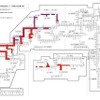 大雪予想時におけるウェブサイト広報：24時間以内に通行止めのある区間をMAP表示（イメージ）