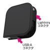 Kashimura・USB充電＆同期ケーブル 片引きリール 80cm LN BK（KL-126）