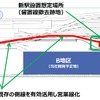 万博後には留置線が撤去され、その跡地が新駅の設置に充てられる。その際、既存の側線を営業線化し、増備された車両を他線で転用するとしている。