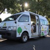 子ども車内放置検知システム実証のイメージ（実際の車両とは異なる）