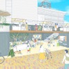 広島通り側から見た賑わいのイメージパース
