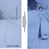 12月24日、石北本線白滝駅構内の積雪状況。