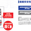 トレッド設置幅特性（左）と操縦安定性比較グラフイメージ（右）
