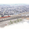 三河線若林駅の高架化イメージ。
