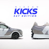 NISSAN KICKS 327 EDITION（左）とニューバランス327（右）