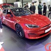 2022年末から開催された広州モーターショーでのテスラのブースの様子。やはり注目度は高い