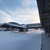 1月30日の留萌駅構内。
