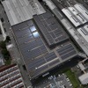 屋上太陽光発電パネルの様子（下関工場）
