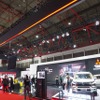 展示会場入口に陣取ったのは三菱自動車