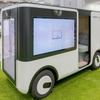 ヤマハ発動機株式会社とソニー株式会社が共同開発したエンタテインメント車両『Sociable Cart（ソーシャブルカート）：SC-1』。