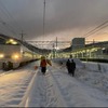 1月24日の雪害時における避難誘導の様子。