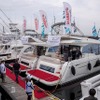 昨年のボートショー会場（横浜ベイサイドマリーナ会場）