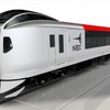 E259系のリニューアル後デザイン（クロE259）。貫通扉部分がシルバーに変わる。