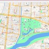 路面の損傷状況の色分け表示