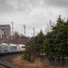 ハイデッカーグリーン車を3両連結した4月7日のキハ183系ツアー列車。函館本線・小樽～塩谷。