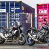 良い意味でコンサバなホンダ CB1000R（左）とアグレッシブなヤマハ MT-10 SP（右）