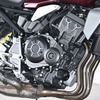 ホンダ CB1000R。2006年式のCBR1000RRのエンジンをベースに低中速寄りにチューン。スーパースポーツのエンジンがベースとは思えないほどフレキシブルな味付けとなっている
