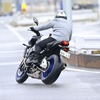ヤマハ MT-10 SP。ウエット路面ではスライドコントロールを巧み介入させてくる