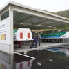 水素トレーラーと水素受入施設