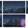 CAD CENTER library 3DCG背景素材 横浜上空（夜）