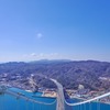 明石海峡大橋淡路島側主塔塔頂より淡路島方面を望む