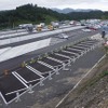 大型車駐車マスを整備した新名神・土山SA（下り）