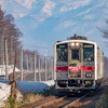 留萌本線・石狩沼田～留萌間最終日のヘッドマーク付き列車。留萌本線はラストラン効果で増収となった。