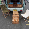 木製ボックスは車外でも活用できる
