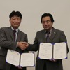 KRVIAチョソンフン会長（左）とJRVA荒木賢治会長（右）